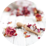 Milk Coated Bath Salts w/Rose Pedals